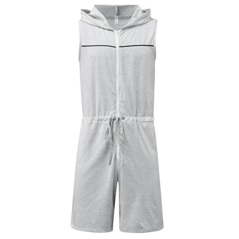 Men's Fitted Sleeveless Top & Shorts Jumpsuit